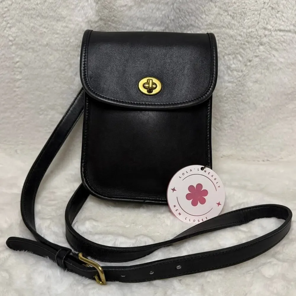 Vintage Coach Project Bag Small SidePack 9978 Black Crossbody